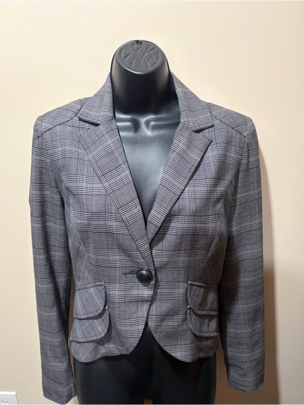 Gray Plaid Blazer
